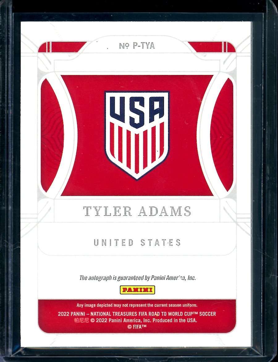 2022 Panini National Treasures Tyler Adams Penmanship Auto /49 USA