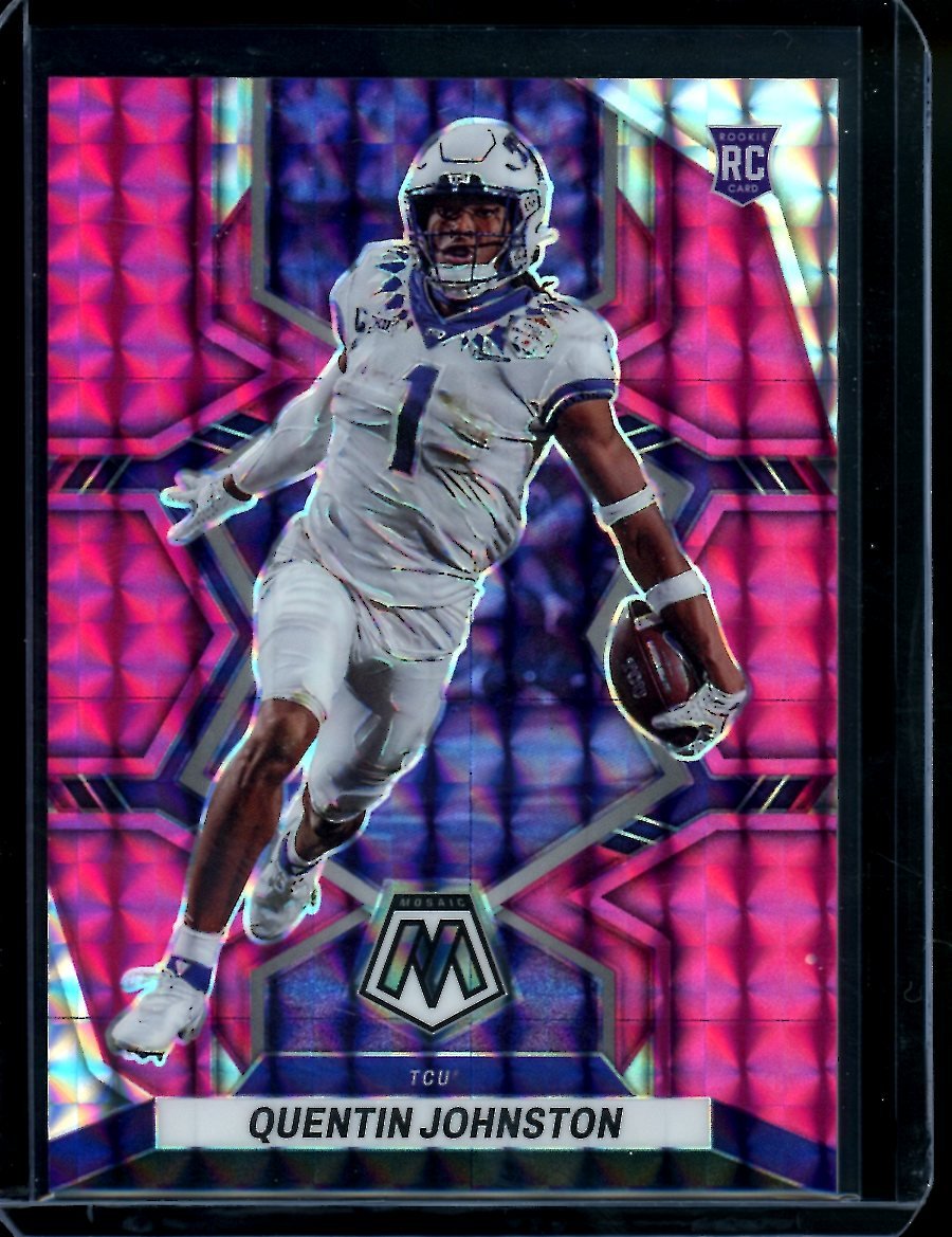 2023 Panini Mosaic Quentin Johnston Rookie Pink /25 TCU
