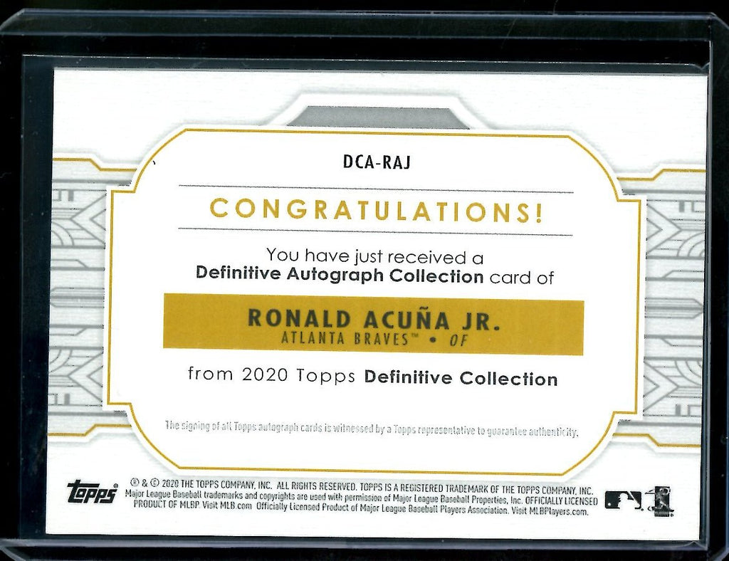 2020 Topps Definitive Ronald Acuna Jr. Auto /35 Braves