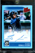 2018 Panini Optic Ronald Acuna Jr. Rated Prospects Auto /25 Braves