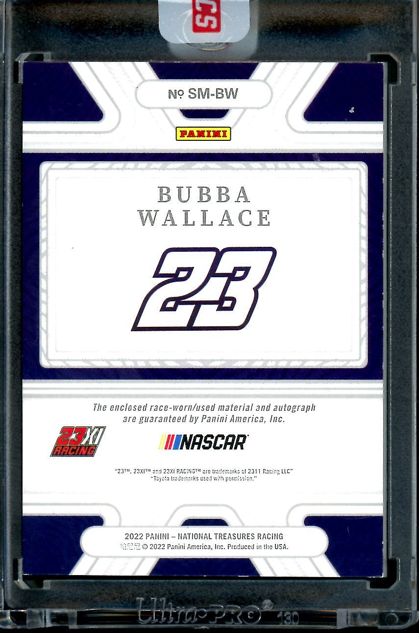 2022 Panini National Treasures Bubba Wallace Patch Auto /10 NASCAR