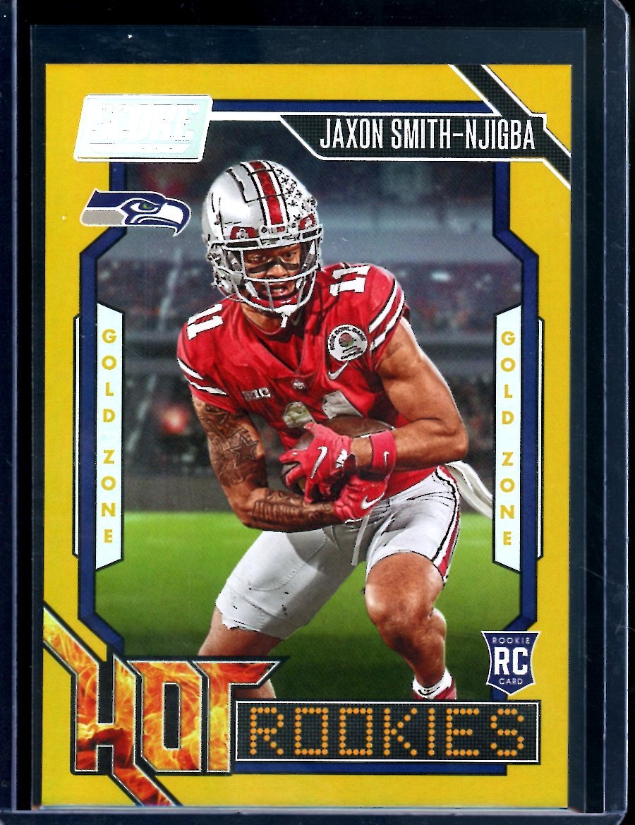 2023 Panini Score Jaxon Smith-Njigba Hot Rookies Gold /50 Seahawks