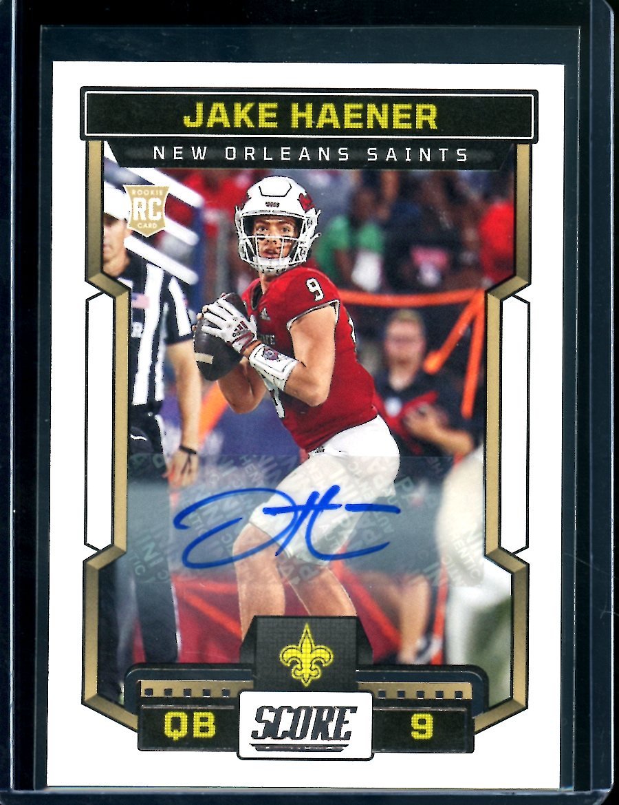 2023 Panini Score Jake Haener Rookie Auto Steelers