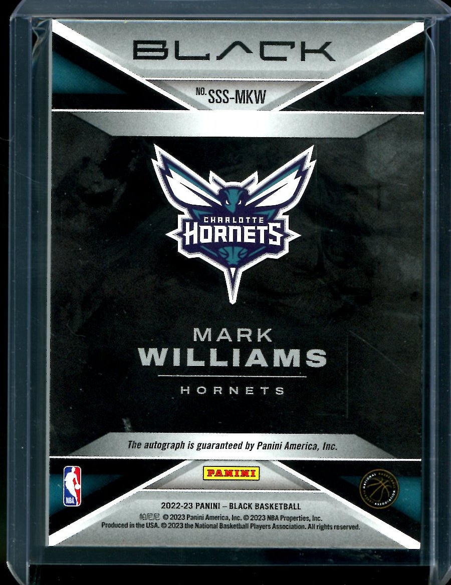 2022/23 Panini Black Mark Williams Rookie Smokeshow Auto /25 Hornets