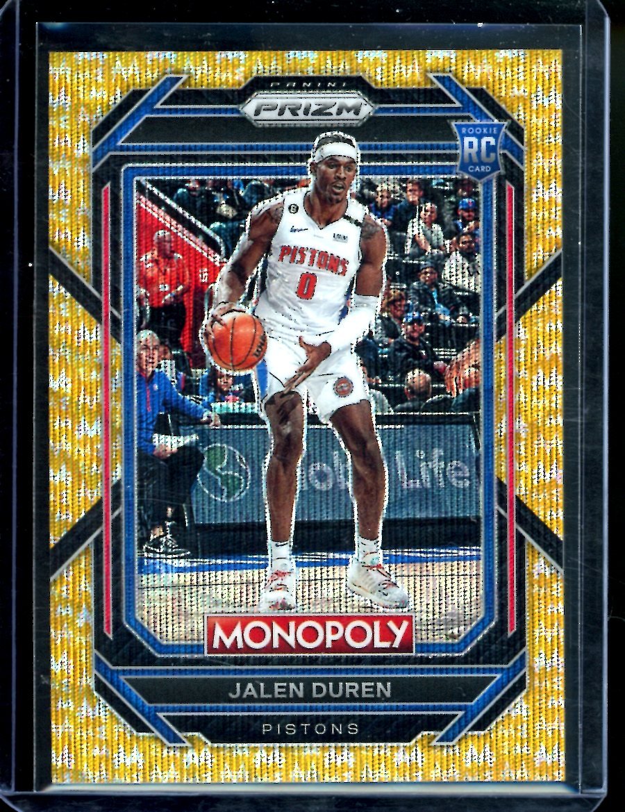 2022-23 Panini Prizm Monopoly Jalen Duren Rookie Gold Monopoly /10 Pistons