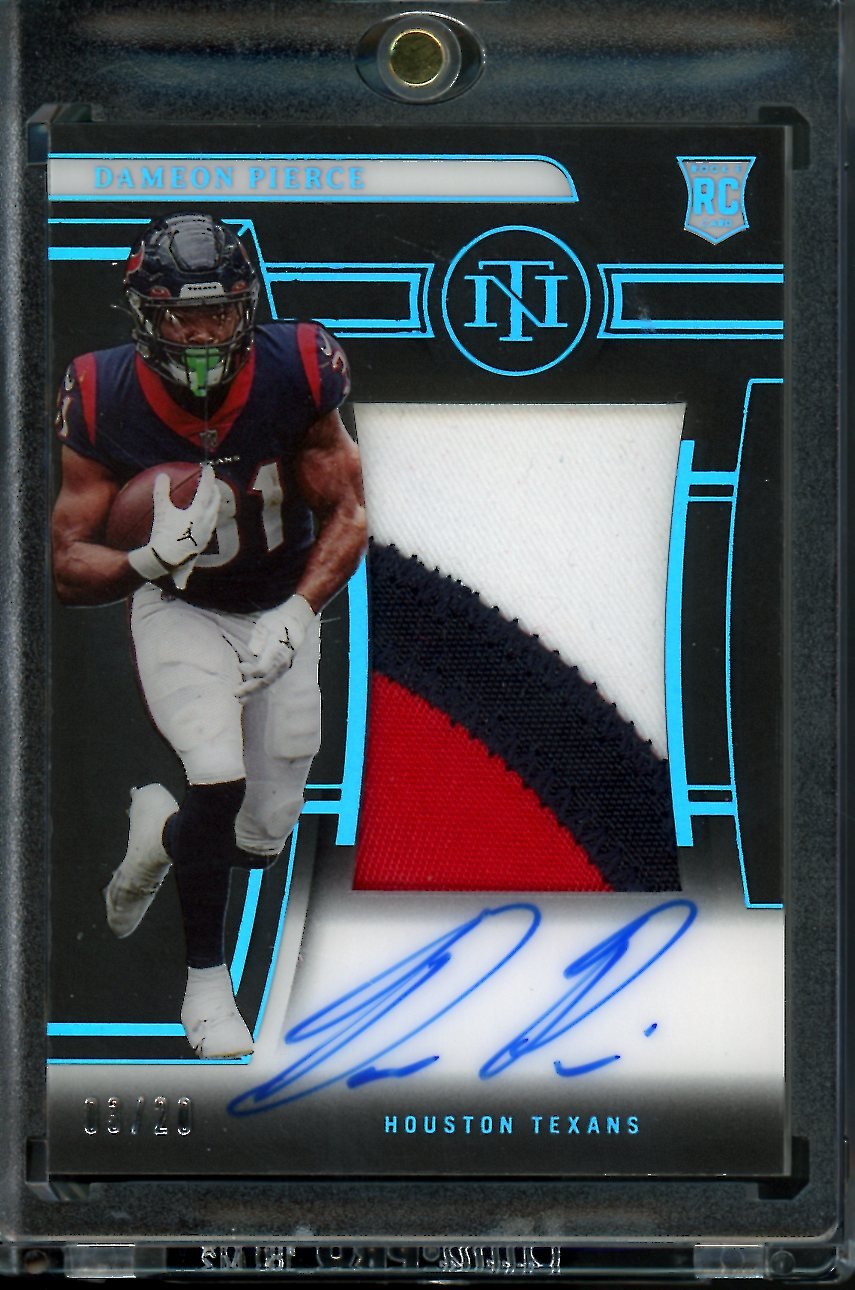 2022 Panini National Treasures Dameon Pierce Rookie Midnight RPA /20 Texans