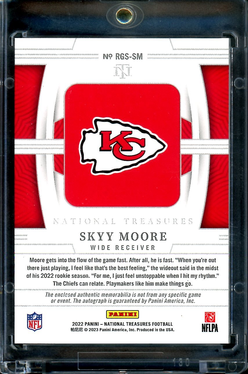 2022 Panini National Treasures Skyy Moore Rookie Auto RPA Gold /10 Chiefs