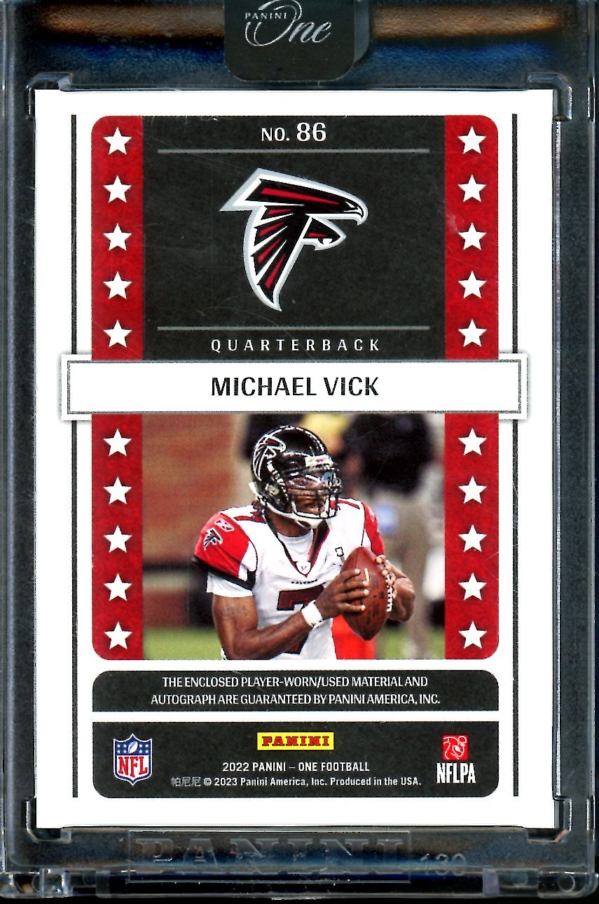 2022 Panini One Michael Vick Lonestar Patch Auto 1/1 Falcons
