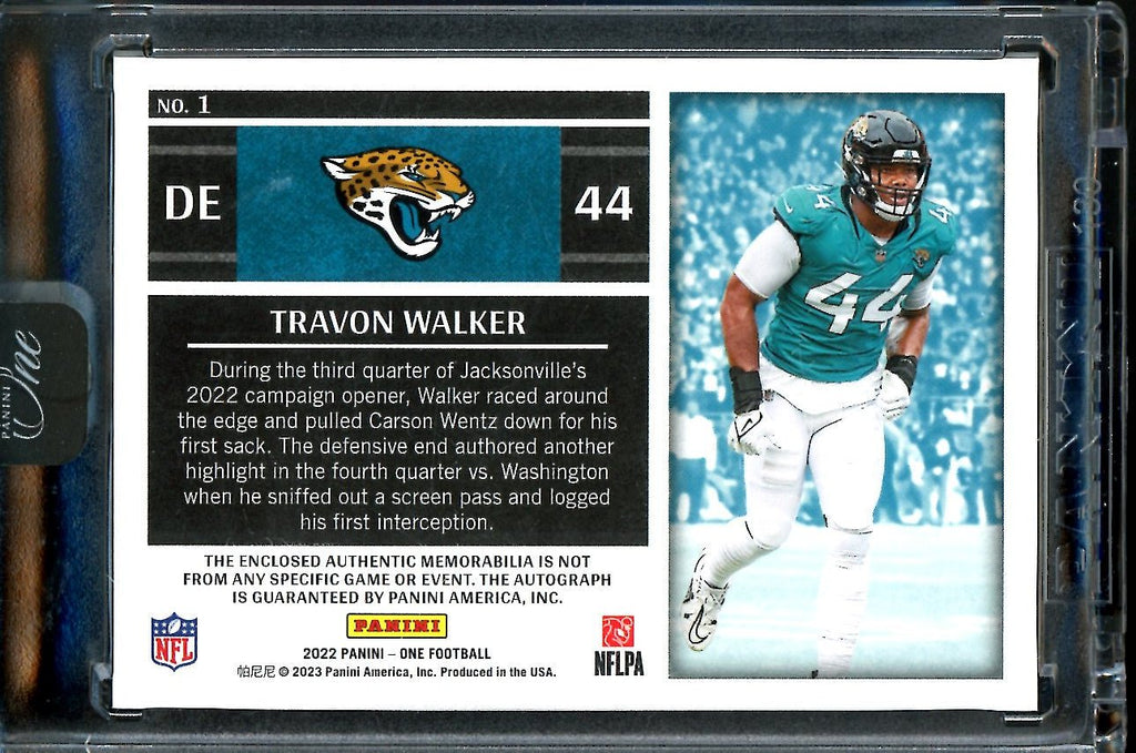 2022 Panini One Travon Walker Rookie RPA Red /25 Jaguars