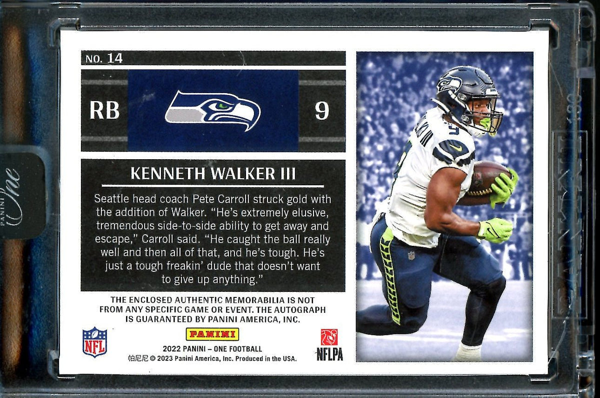 2022 Panini One Kenneth Walker III Rookie RPA Bronze /49 Seahawks