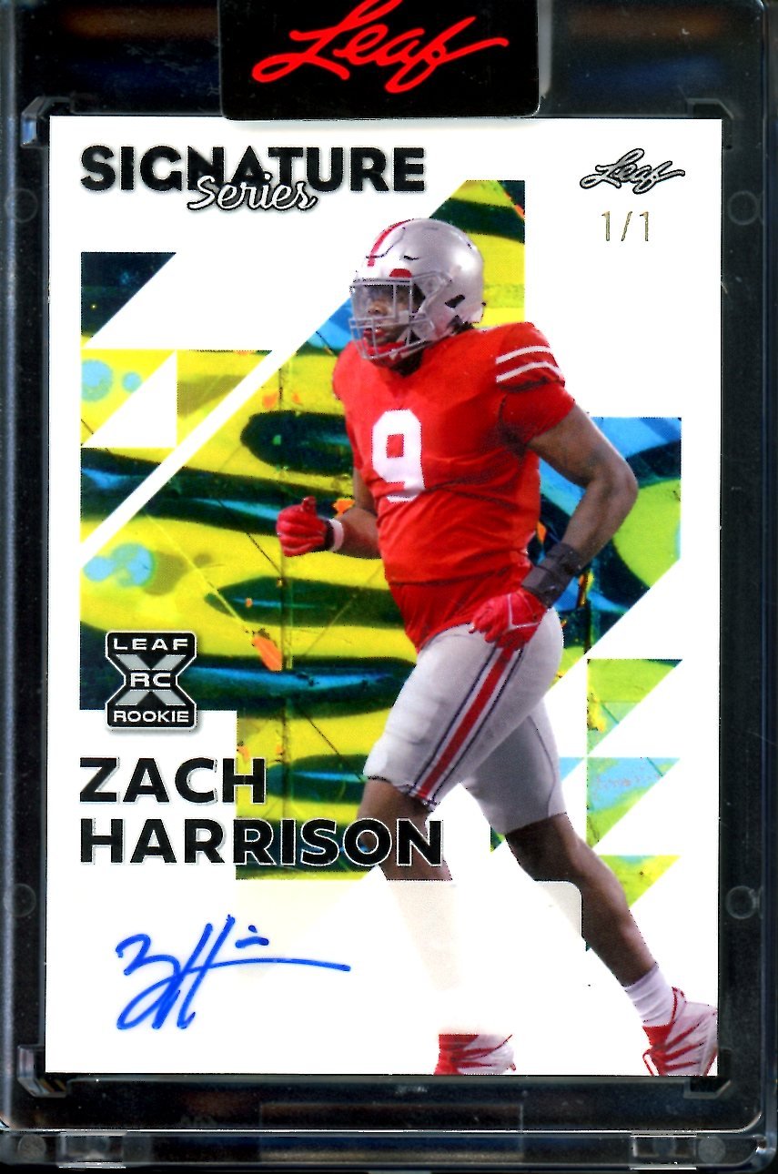 2023 Leaf Signature Series Zach Harrison Rookie XRC Auto 1/1 Falcons