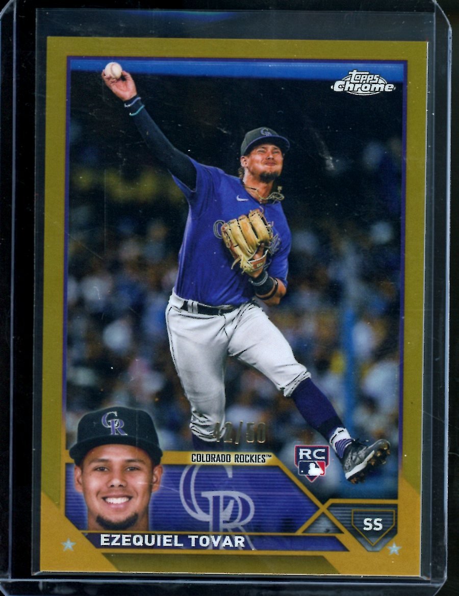 2023 Topps Chrome Ezequiel Tovar Rookie Gold /50 Rockies