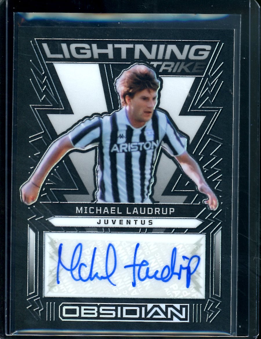 2022-23 Panini Obsidian Michael Laudrup Lightnight Strike Auto /109 Juventus