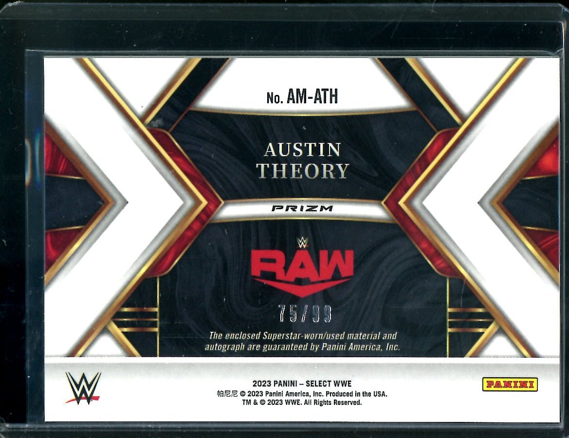 2023 Panini Select Austin Theory Patch Auto /99 WWE