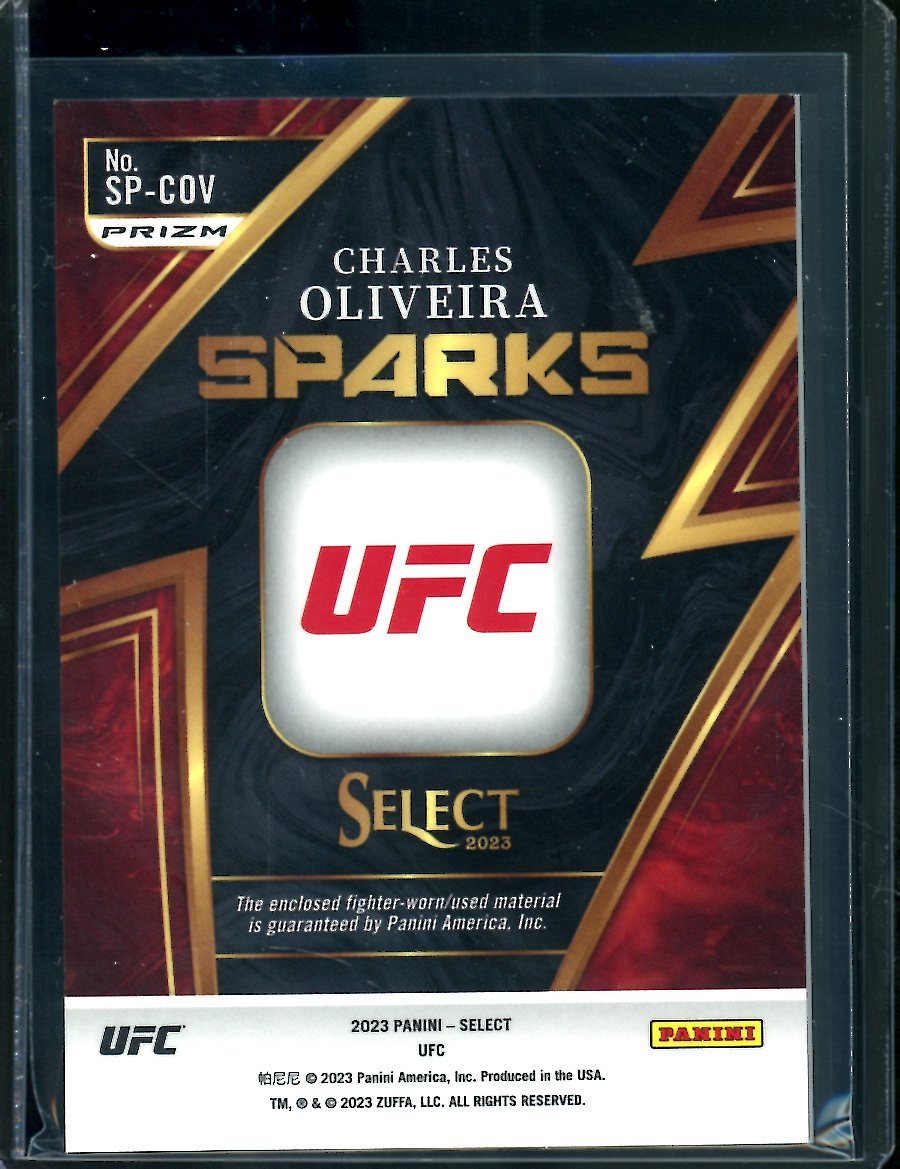2023 Panini Select Charles Oliveira Sparks Patch UFC