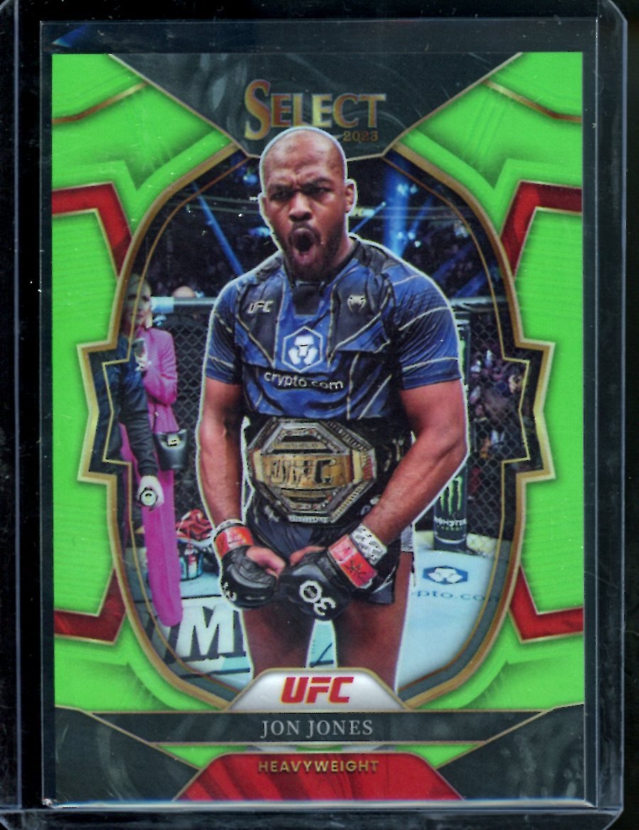 2023 Panini Select Jon Jones Lime Green /75 UFC