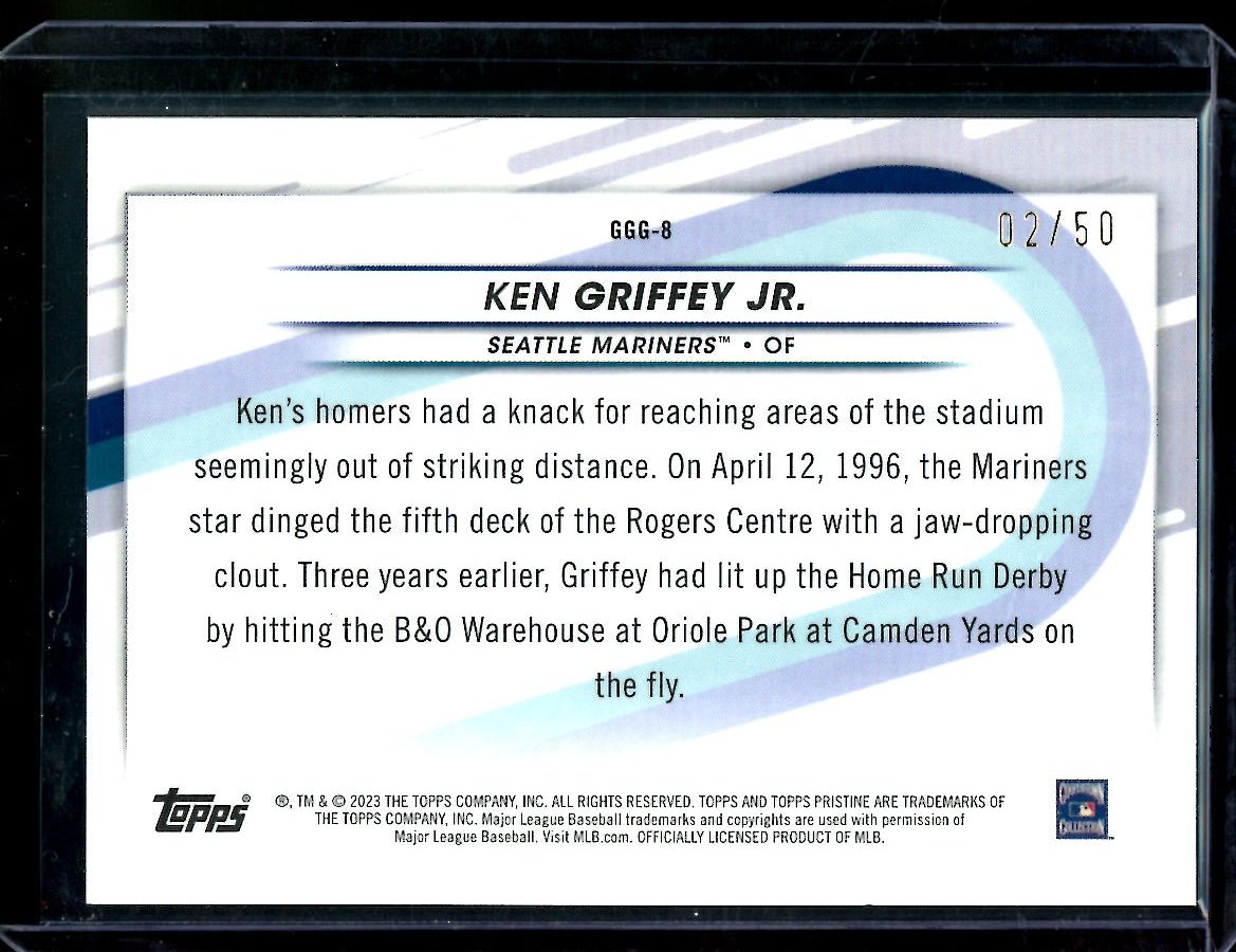 2023 Topps Prestine Ken Griffey Jr. Going Going Gone Gold /50 Mariners