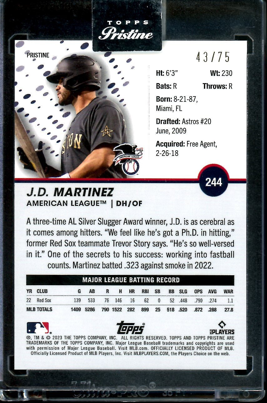 2023 Topps Prestine J.D. Martinez American Blue /75 Dodgers
