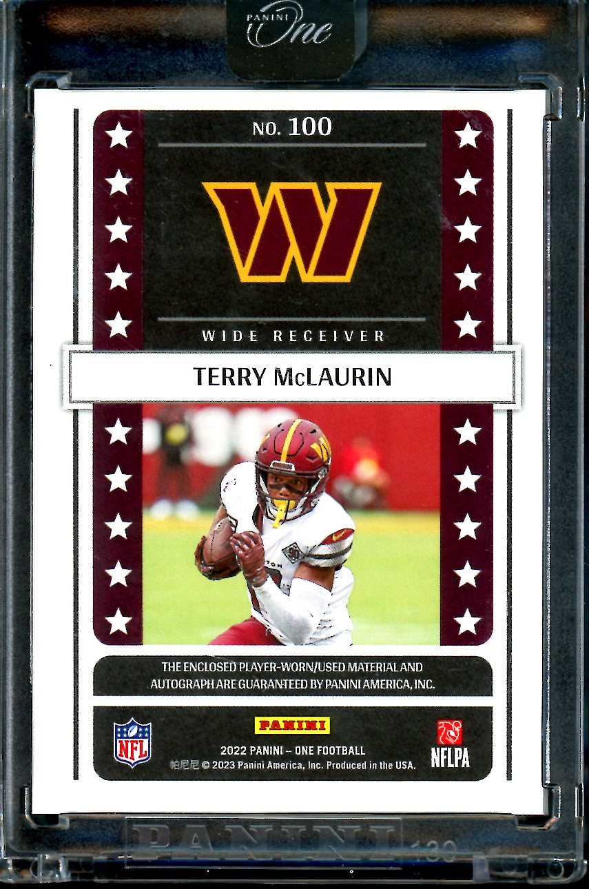 2022 Panini One Terry McLaurin Lone Star Patch Auto /5 Commanders