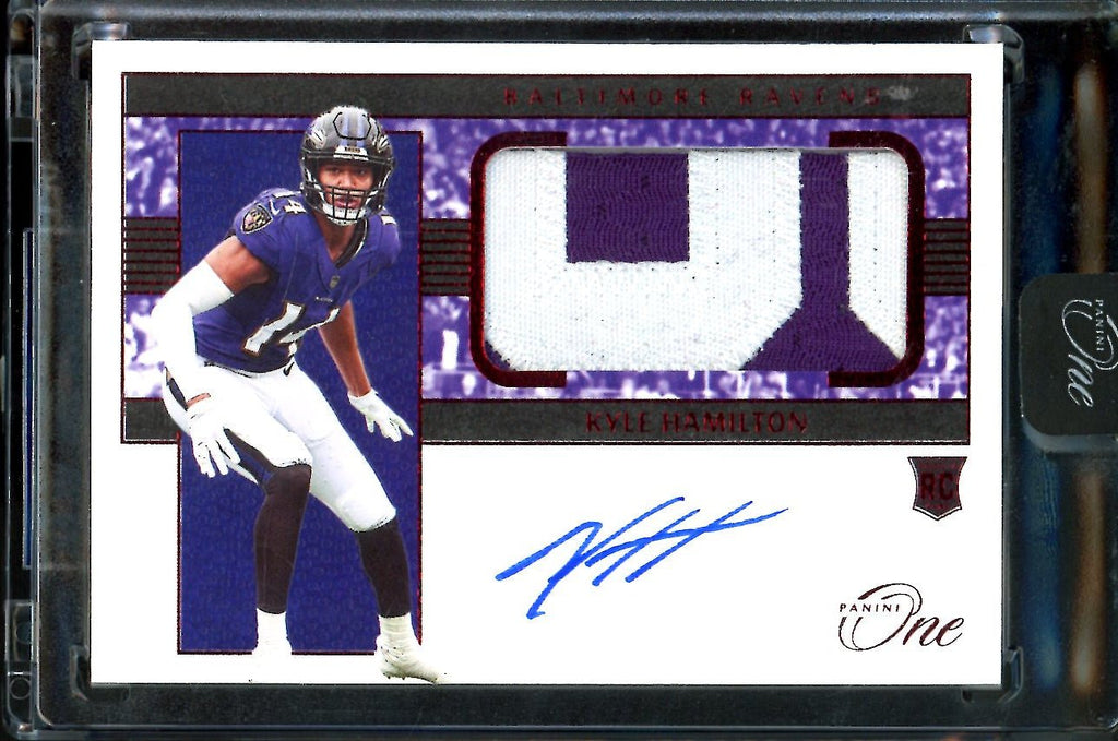 2022 Panini One Kyle Hamilton Rookie RPA Error Not Numbered Red /25 Ravens