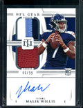 2022 Panini National Treasures Malik Willis Rookie NFL Gear RPA /99 Titans