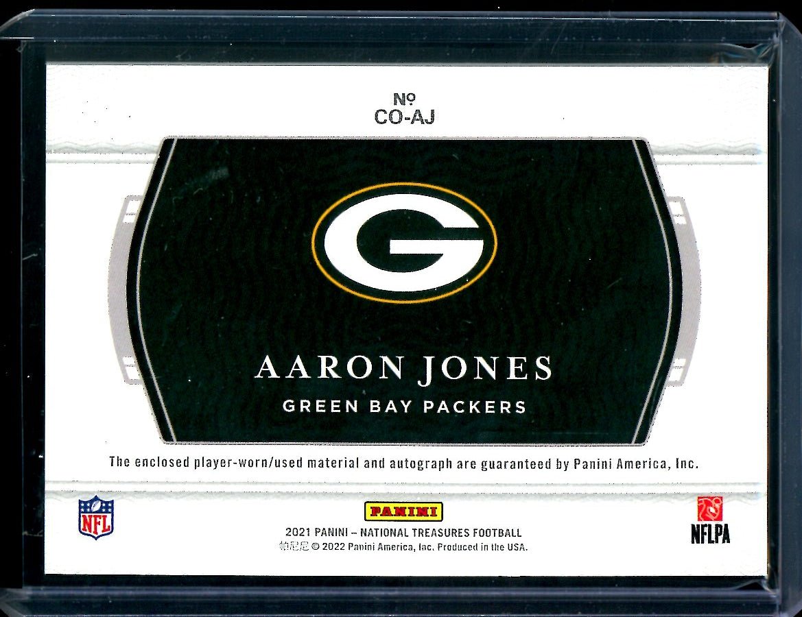 2022 Panini National Treasures Aaron Jones Colossal Patch Auto /49 Packers