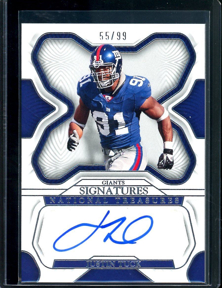 2022 Panini National Treasures Justin Tuck Auto /99 Giants