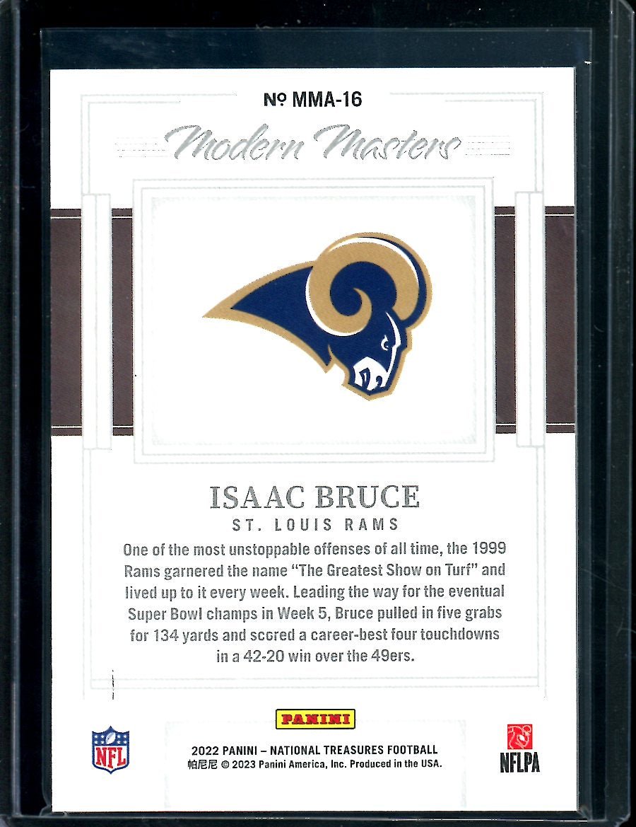 2022 Panini National Treasures Isaac Bruce Modern Moments /50 Rams