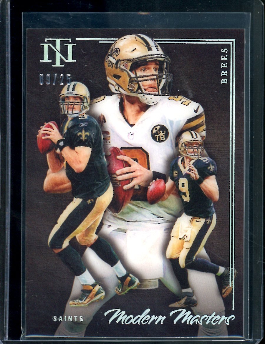 2022 Panini National Treasures Drew Brees Modern Masters /25 Saints