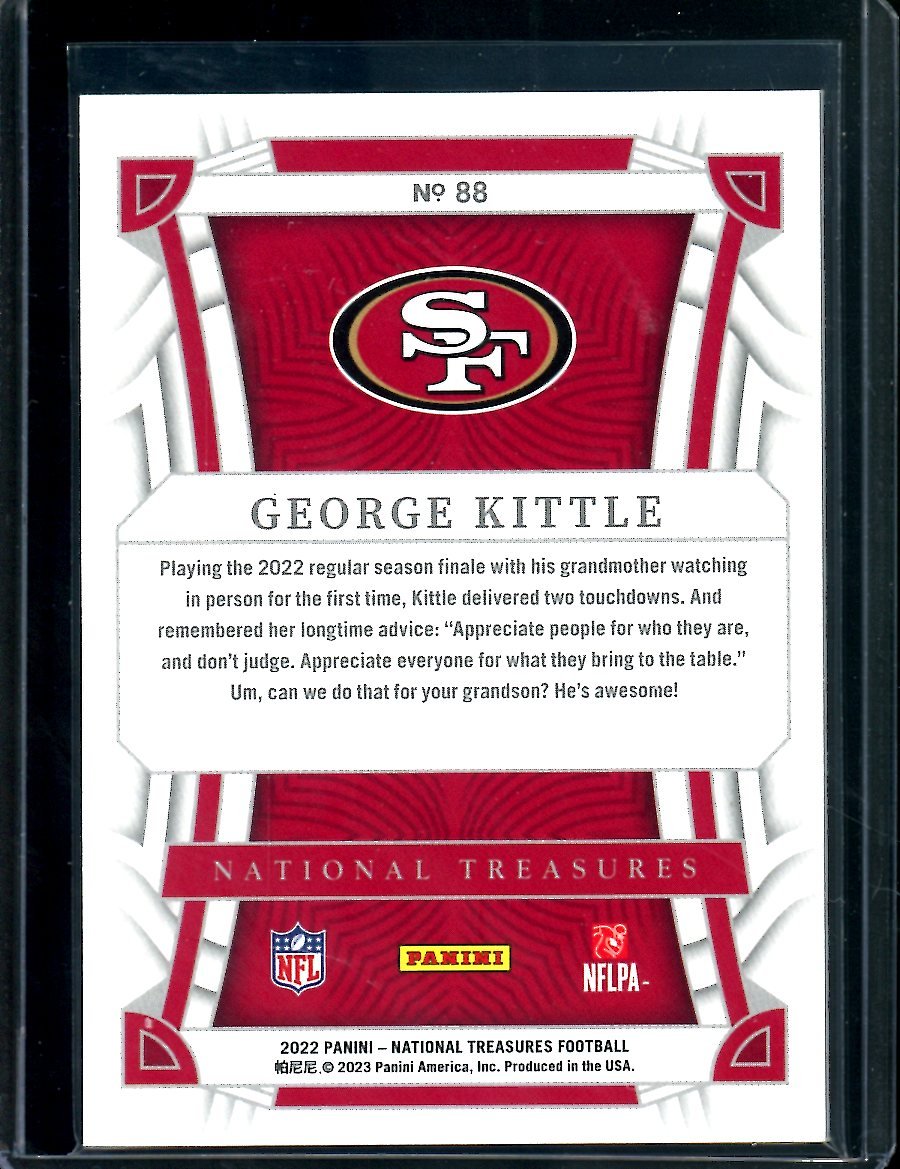 2022 Panini National Treasures George Kittle Starts & Stripes /13 49ers