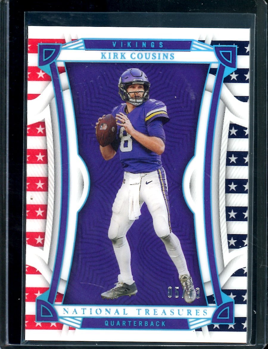 2022 Panini National Treasures Kirk Cousins Stars & Stripes /13 Vikings