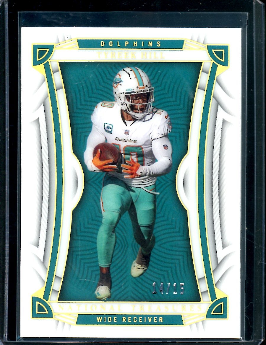 2022 Panini National Treasures Tyreek Hill Gold /15 Dolphins
