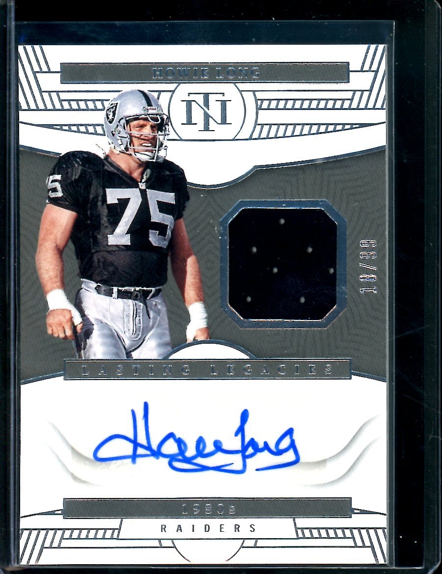 2022 Panini National Treasures Howie Long Lasting Legends Patch Auto /99 Raiders