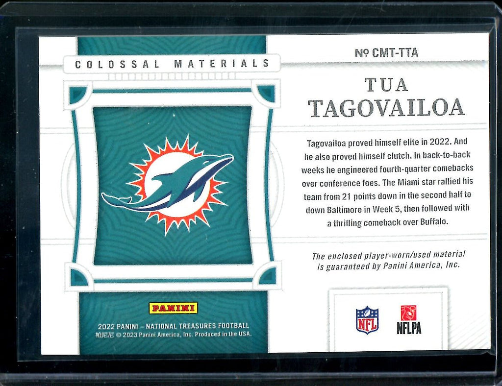 2022 Panini National Treasures Tua Tagovailoa Colossal Patch /49 Dolphins
