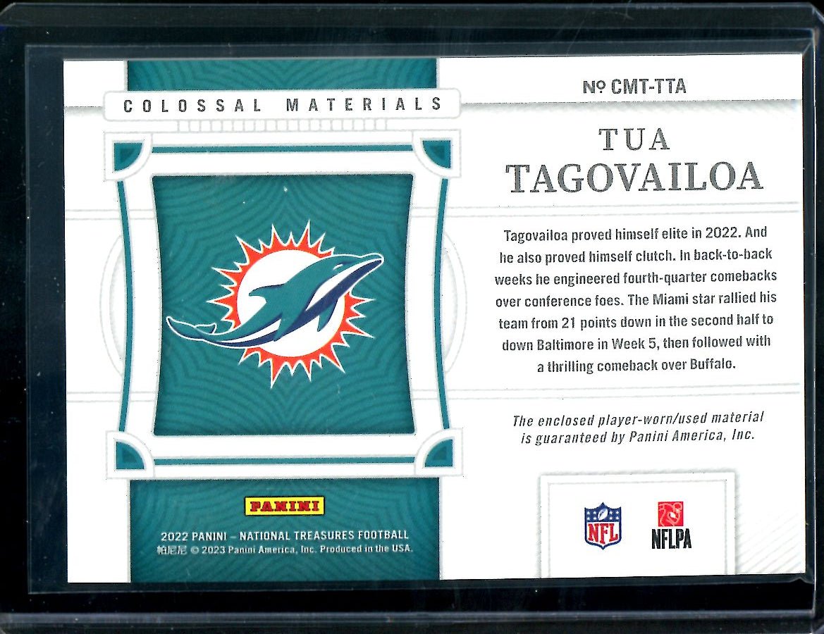 2022 Panini National Treasures Tua Tagovailoa Colossal Patch /49 Dolphins