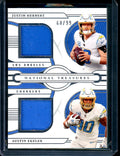 2022 Panini National Treasures Justin Herbert/Austin Ekeler Dual Patch /99 Chargers