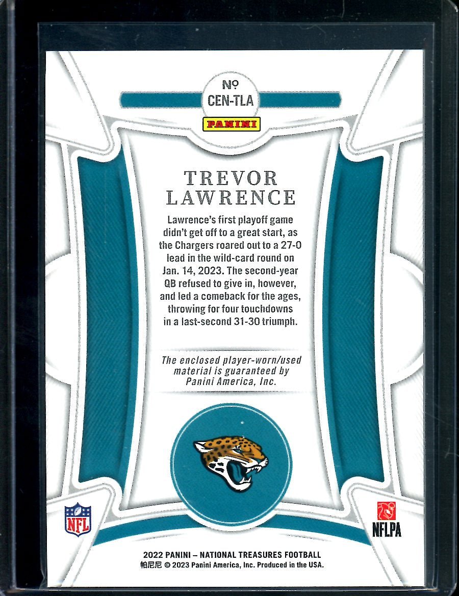 2022 Panini National Treasures Trevor Lawrence Century Materials Patch /99 Jaguars