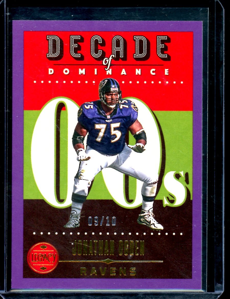 2023 Panini Legacy Jonathan Ogden Decade of Dominance Purple /10 Ravens
