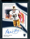 2023 Panini Immaculate Collegiate Michael Mayer Rookie Auto /99 Notre Dame
