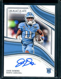 2023 Panini Immaculate Collegiate Josh Downs Rookie Auto /99 North Carolina