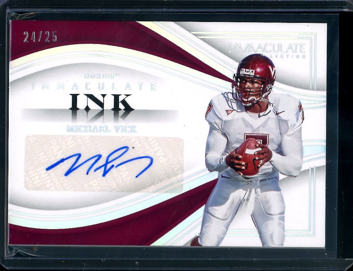 2023 Panini Immaculate Collegiate Michael Vick Immaculate Ink Auto /25 Virginia Tech