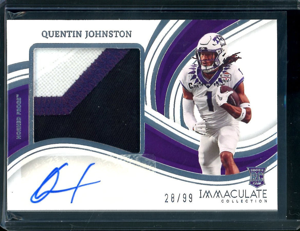 2023 Panini Immaculate Collegiate Quentin Johnston Rookie RPA /99 TCU