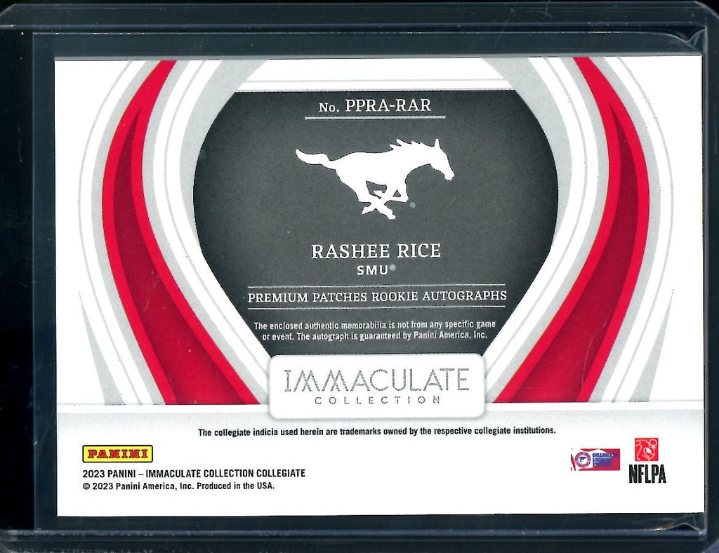 2023 Panini Immaculate Collegiate Rashee Rice Rookie RPA /99 SMU