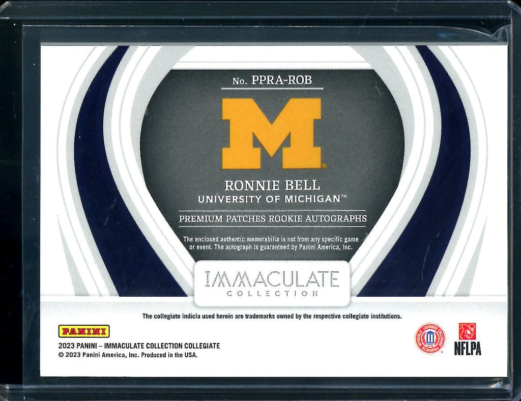 2023 Panini Immaculate Collegiate Ronnie Bell Rookie RPA Red /65 Michigan