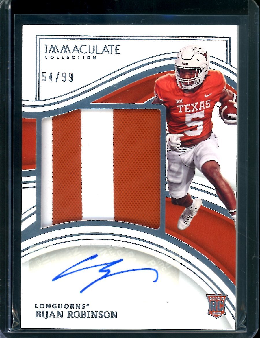 2023 Panini Immaculate Collegiate Bijan Robinson Rookie RPA /99 Texas