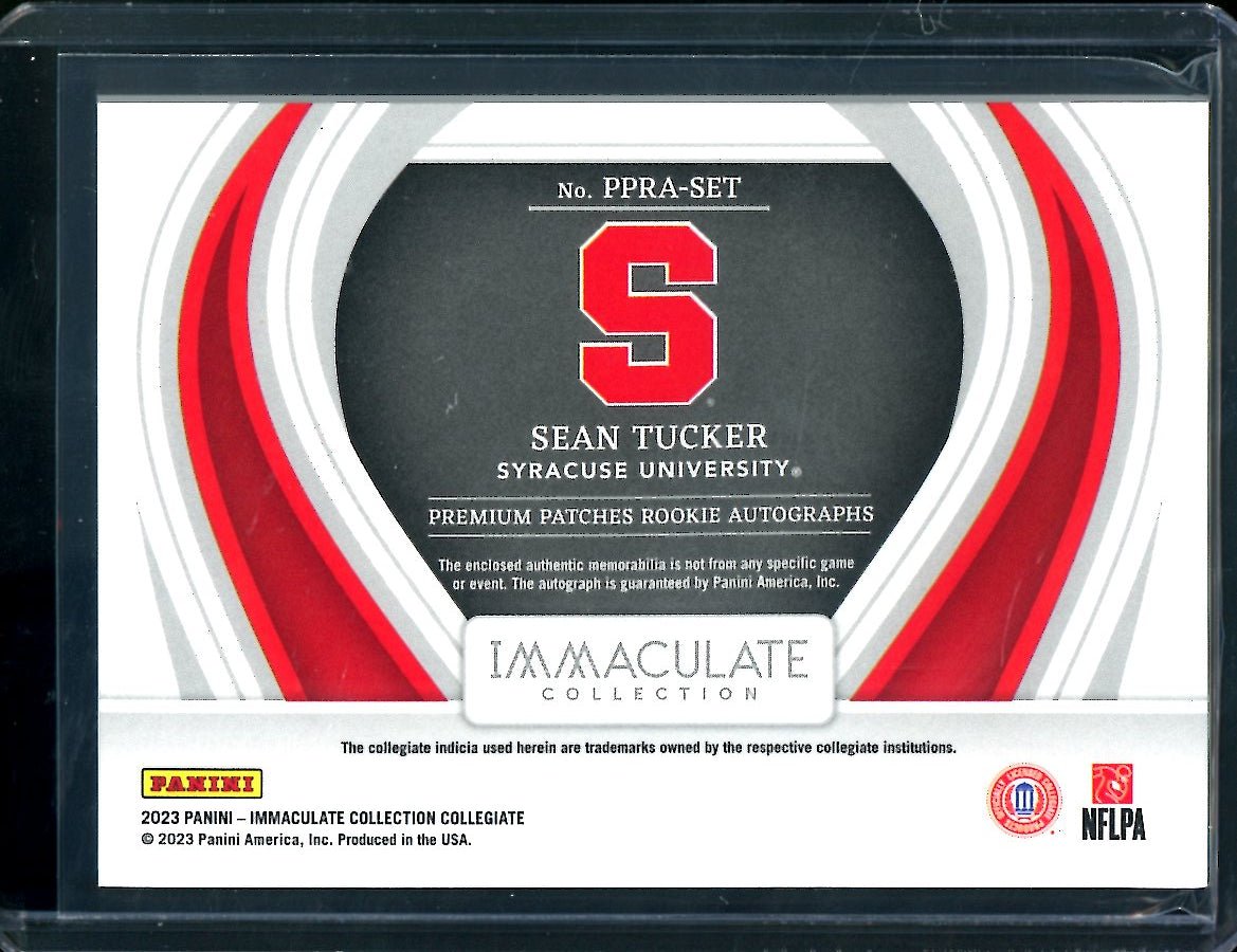 2023 Panini Immaculate Collegiate Sean Tucker Rookie RPA /99 Syracuse