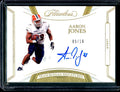 2020 Panini Flawless Collegiate Aaron Jones Team Slogan Signatures Gold /10 Utep