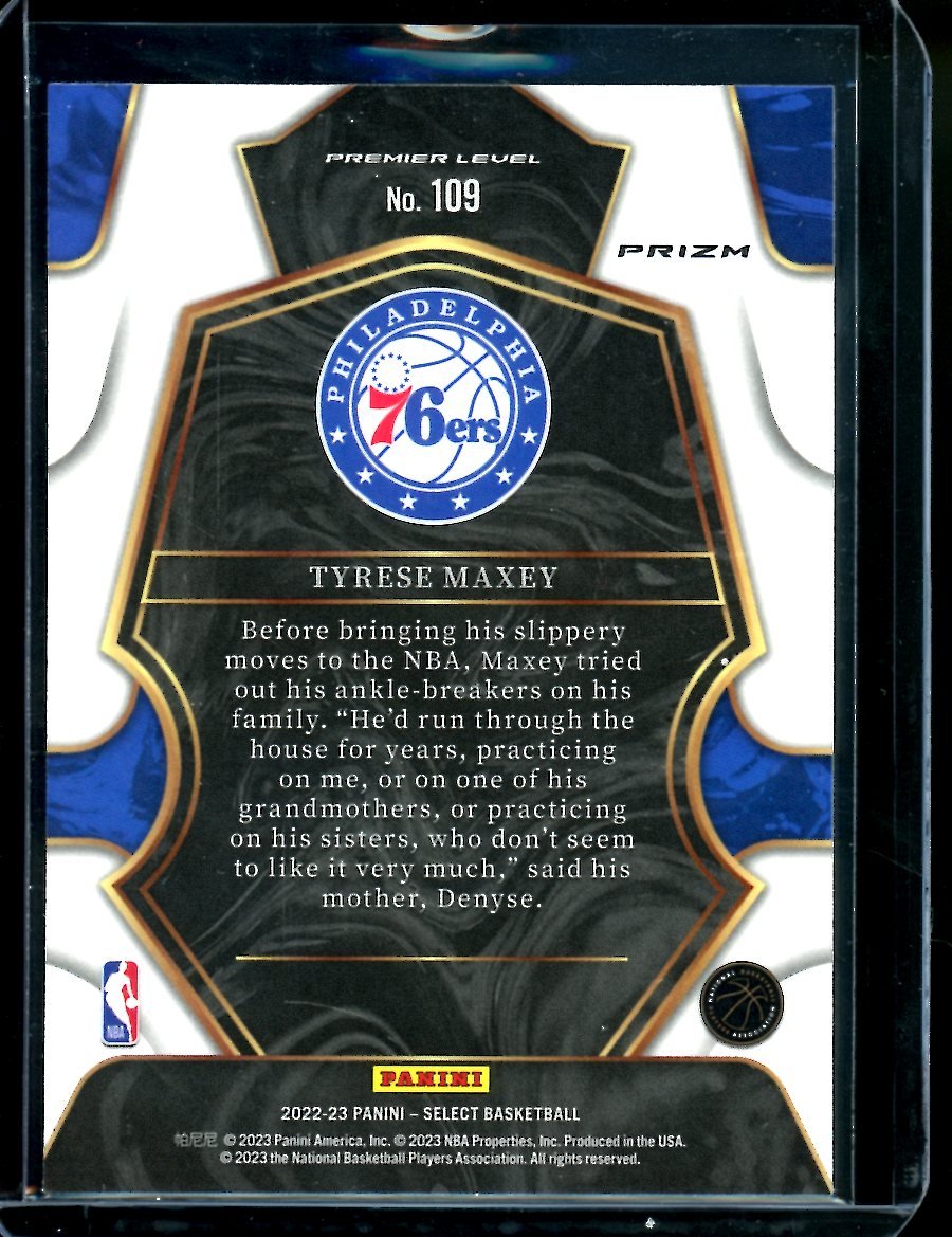 2022-23 Panini Select Tyrese Maxey Elephant SSP 76ers
