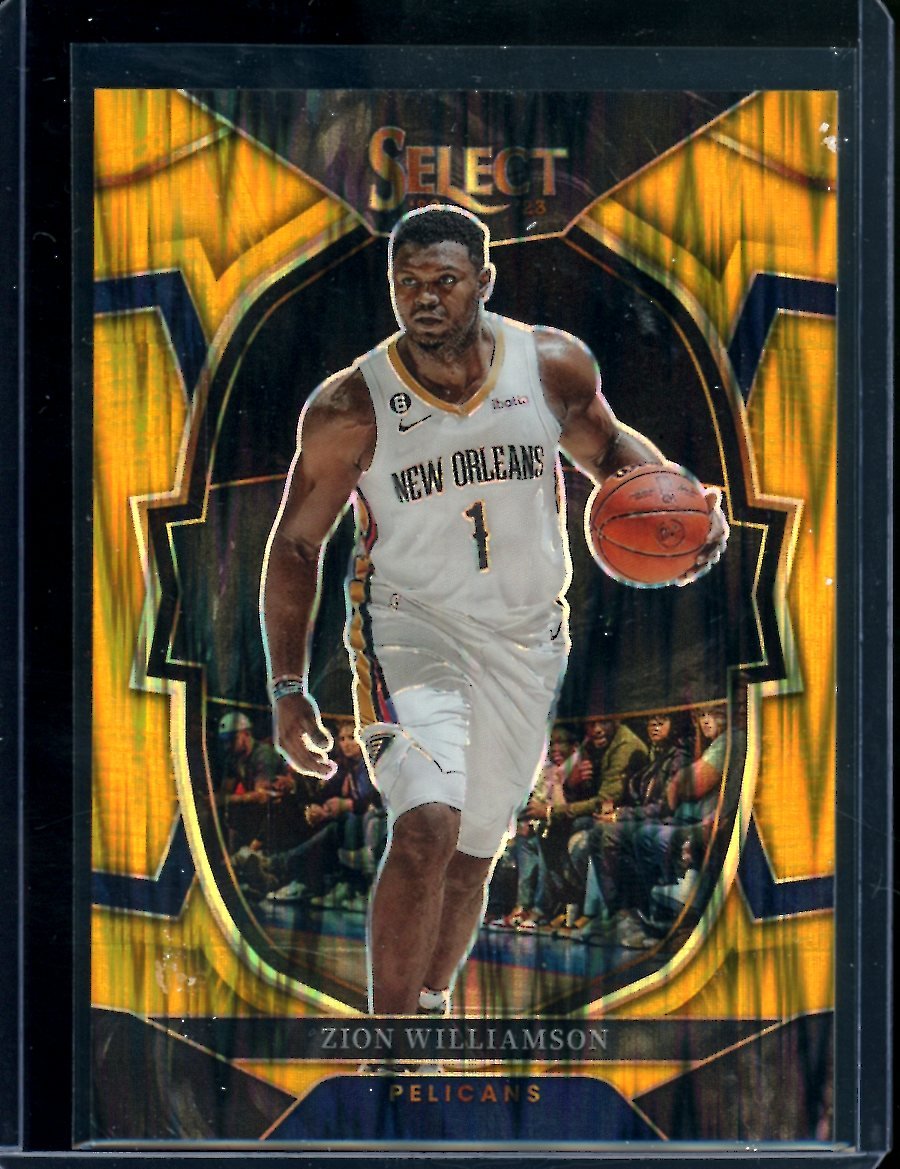 2022-23 Panini Select Zion Williamson Gold Shimmer /10 Pelicans