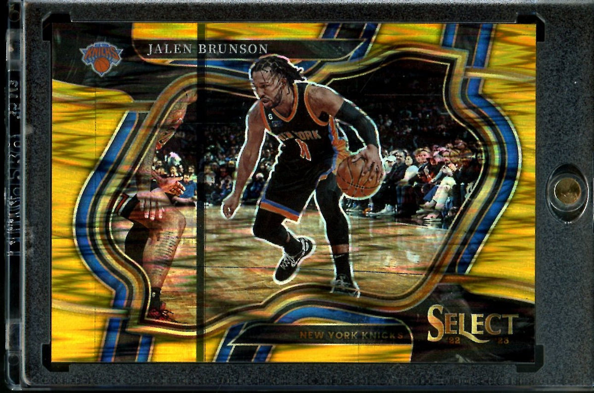 2022-23 Panini Select Jalen Brunson Courtside Gold Shimmer /10 Knicks